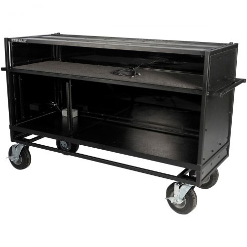  Pageantry Innovations Enclosed Synth Cart Stealth Series Upgrade w Bi-Fold Top Cover