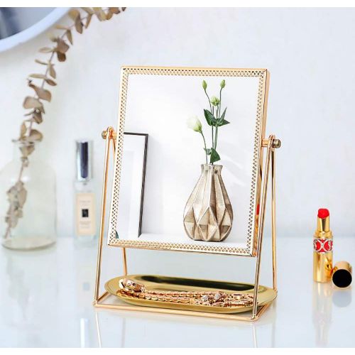  Pahdecor Vanity Classy Makeup Mirror Cute,Golden Vintage Decorative Makeup Mirror Beautiful with...