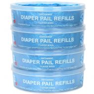 [아마존베스트]Pail Refills Diaper Pail Refill, 100% Lock Smelling, Compatible with Diaper Genie Pails 1120 Count Supply 4 and 6 Months (4 Pack)