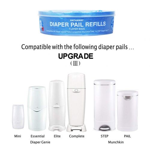  [아마존베스트]Pail Refills Diaper Pail Refill, 100% Lock Smelling, Compatible with Diaper Genie Pails 1120 Count Supply 4 and 6 Months (4 Pack)