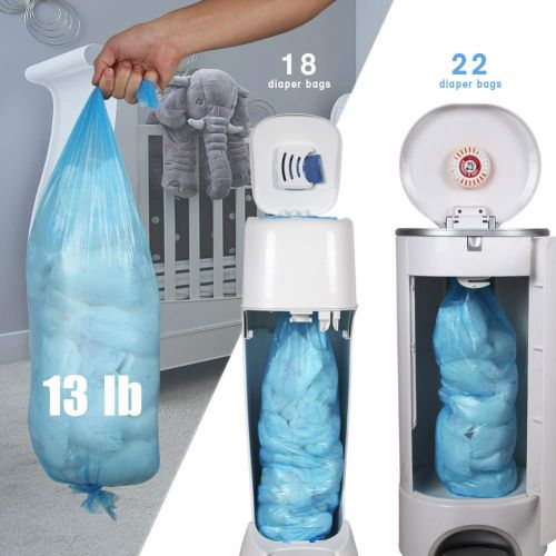  [아마존베스트]Pail Refills Diaper Pail Refill, 100% Lock Smelling, Compatible with Diaper Genie Pails 1120 Count Supply 4 and 6 Months (4 Pack)