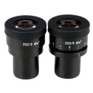 Pair of Focusable Extreme Widefield 25x Eyepieces (30mm) by AmScope