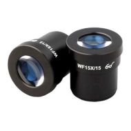 Pair of Super Widefield 15x Microscope Eyepieces (30mm) by AmScope