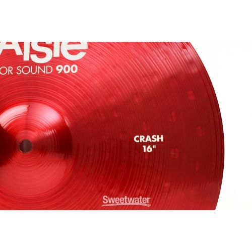  Paiste 16 inch Color Sound 900 Red Crash Cymbal