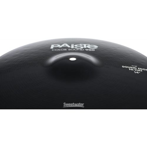  Paiste Color Sound 900 Black Sound Edge Hi-hat Cymbal - 14-inch, Top