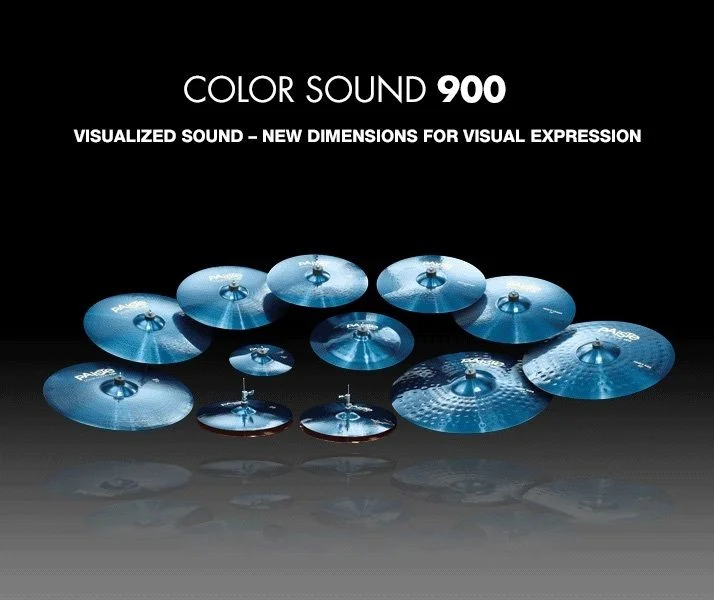  Paiste 14 inch Color Sound 900 Blue Sound Edge Hi-hat Cymbals