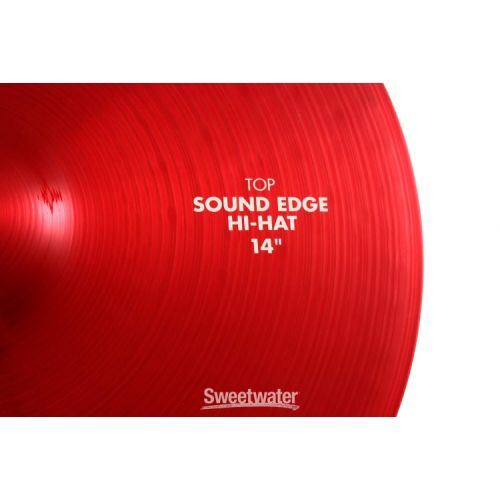 Paiste 14 inch Color Sound 900 Red Sound Edge Hi-hat Cymbals