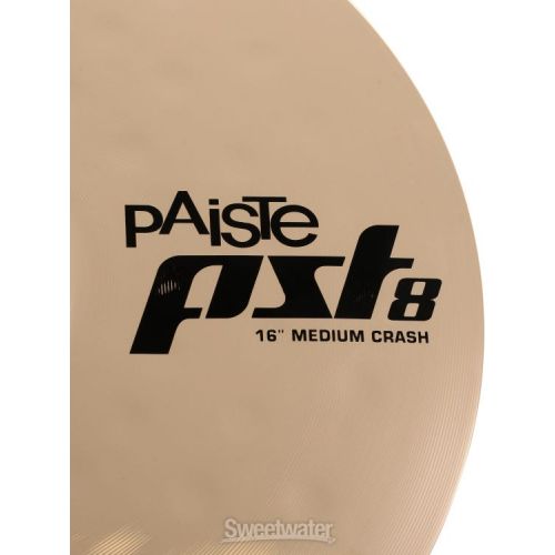  Paiste 16 inch PST 8 Reflector Medium Crash Cymbal