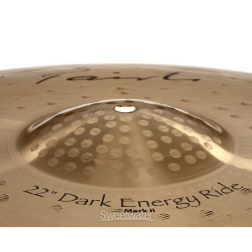  Paiste 22 inch Signature Dark Energy Ride Mk II Cymbal Demo