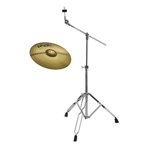  [아마존베스트]Paiste 101 Brass 14 Inch Crash Set (MS63 Brass, Balanced Tone, Suitable for Any Style, Includes Boom Cymbal Stand)