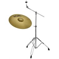 [아마존베스트]Paiste 101Brass 18Crash Ride Set (MS63, Balanced Sound for all style + Boom Cymbal Stand