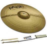 [아마존베스트]Paiste 101Brass 18Crash Ride Cymbal + 5A Keepdrum Drumsticks