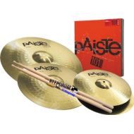 [아마존베스트]PAISTE 101Brass Universal Cymbal Set 14/16/20+ FREE Keepdrum Drumsticks