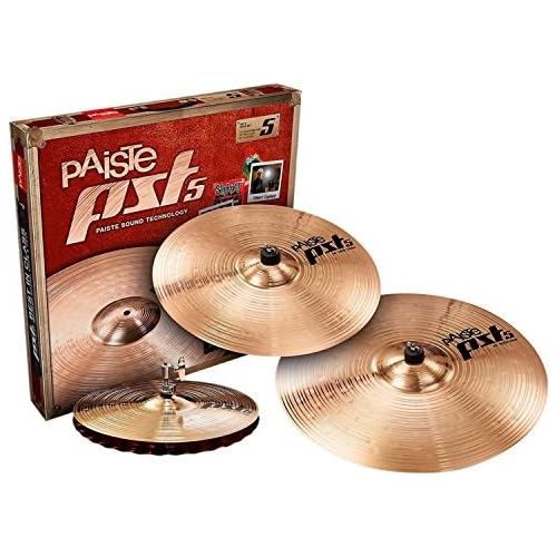  [아마존베스트]PAISTE PST 5Action Rock Set 14HH/16°C/18°C/20R · Cymbal Set