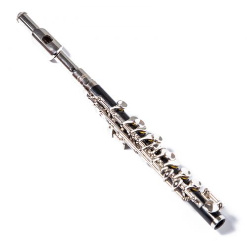  Paititi Professional Centertone Composite Wood Piccolo Flute Silver Plated Head Joint Ebonite Composite Wood Body with High Quality Case