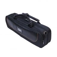 Paititi Genuine Leather B Flute Lightweight Case with Shoulder Strap Black Color