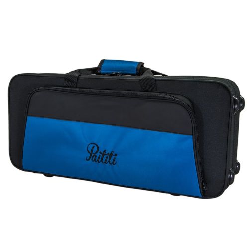  Paititi PTALTLW101 Lightweight Alto Saxophone Case Durable with Backpack Straps, Black/Blue