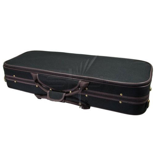  Paititi 16 inch Professional Oblong Shape Lightweight Viola Hard Case with Hygrometer Black/Brown