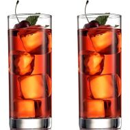 Paksh Novelty Italian Highball Glasses [Set of 6] Clear Heavy Base Tall Bar Glass - Drinking Glasses for Water, Juice, Beer, Wine, Whiskey, and Cocktails | 13-Ounce Cups