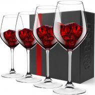 [아마존베스트]Paksh Novelty Italian Red Wine Glasses - 18 Ounce - Wine Glass Clear (Set of 4)