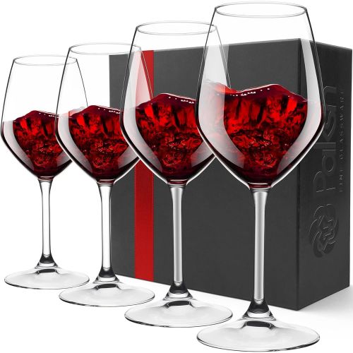  [아마존베스트]Paksh Novelty Italian Red Wine Glasses - 18 Ounce - Wine Glass Clear (Set of 4)