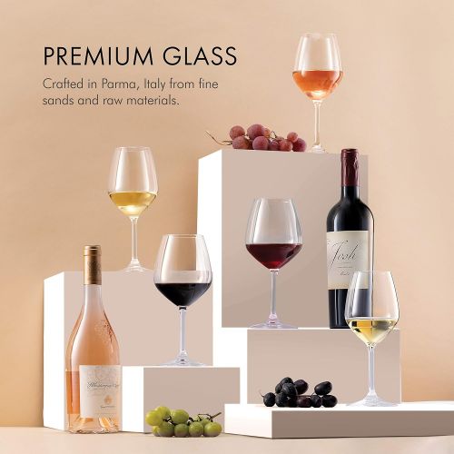  [아마존베스트]Paksh Novelty Italian Red Wine Glasses - 18 Ounce - Wine Glass Clear (Set of 4)