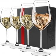 [아마존베스트]Paksh Novelty Italian Wine Glasses - for Parties, Weddings, Gifting, Clear Wine Glass, for Red and White Wine (Set of 4)