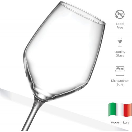  [아마존베스트]Paksh Novelty Italian Wine Glasses - for Parties, Weddings, Gifting, Clear Wine Glass, for Red and White Wine (Set of 4)