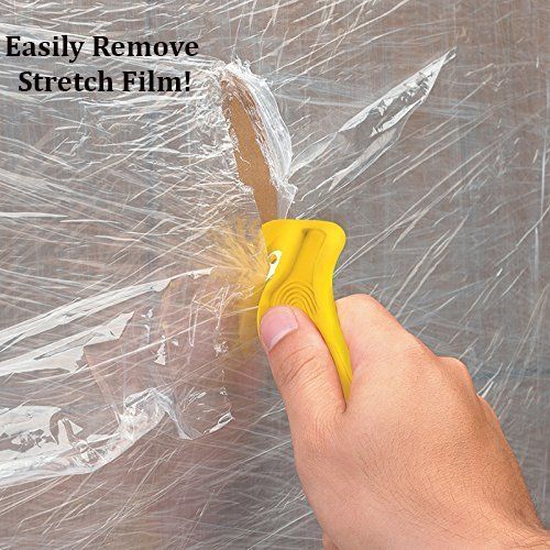  PalPakUSA Clear Plastic Shrink Film, Industrial Strength Moving & Packing Wrap, 4 Pack 18 x 1500 Ft Rolls with Best Selling Stretch Film Dispenser with Tension Knob Adjustment for Furniture,