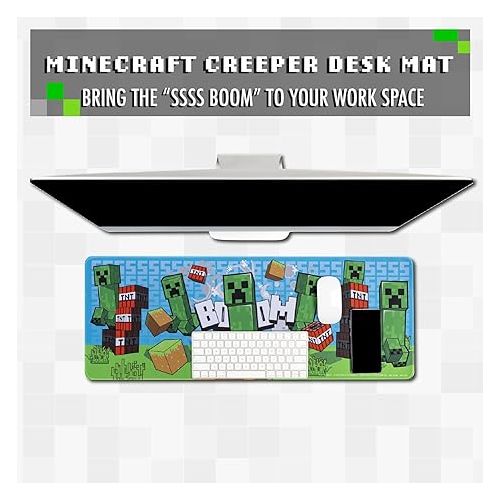  Paladone Minecraft Creeper Large Gaming Mouse Pad for Desk Keyboard Mousepad Non-Slip