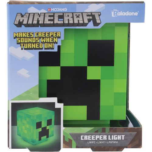  [아마존베스트]Minecraft Creeper Light Up Figure - Paladone Table Light with Zombie Sounds