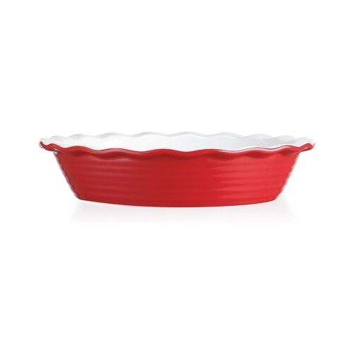  Palais Dinnerware Tarte Collection Ceramic Pie Dish 10 Diameter Red