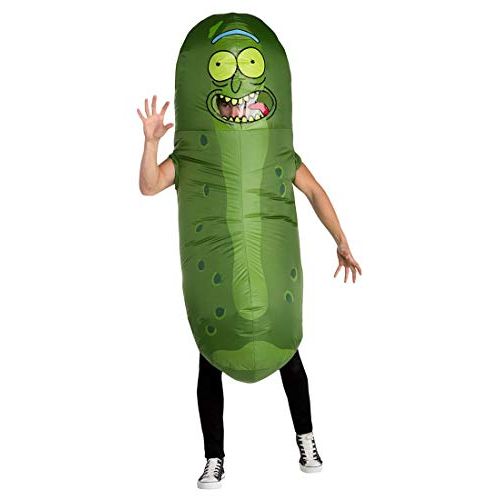  할로윈 용품Palamon Adult Rick and Morty Pickle Rick Inflatable Costume Standard, Green, One Size