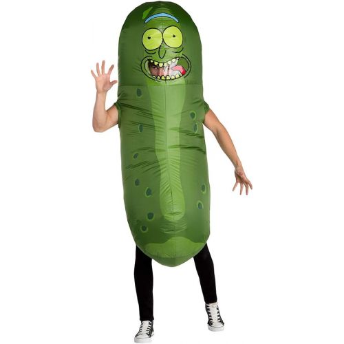  할로윈 용품Palamon Adult Rick and Morty Pickle Rick Inflatable Costume Standard, Green, One Size