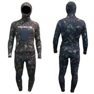 Palantic Spearfishing Neoprene Camouflage Stretch Max 5mm Two Piece Farmer John Wetsuit