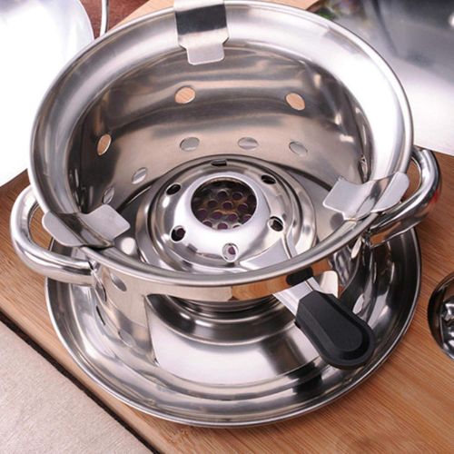  [아마존베스트]palatable Alcohol Stove Stainless Steel Fondue Burner Household Salt Burner Portable Mini Fondue Pot Burner for Home Use