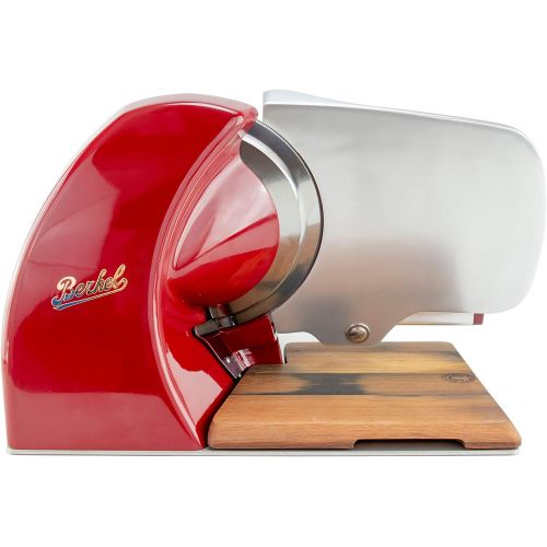  [아마존베스트]Palatina Werkstatt  Bundle Berkel  Electric Slicer Home Line 250  Red, Model: 2020 + Handmade, Tailor-Made Barrel Wood Board