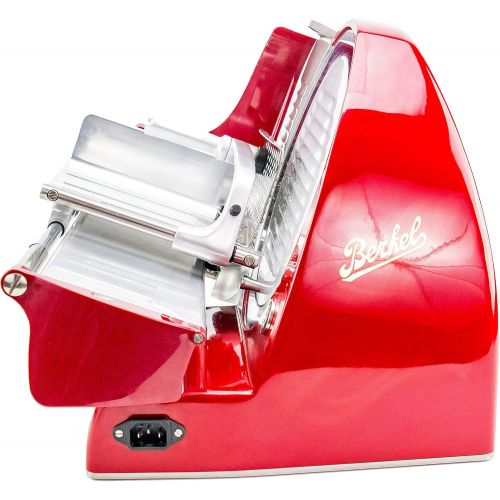  [아마존베스트]Palatina Werkstatt  Bundle Berkel  Electric Slicer Home Line 250  Red, Model: 2020 + Handmade, Tailor-Made Barrel Wood Board