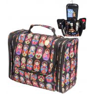 Palcovi Matryoshkas Large Capacity Hanging Toiletry Bag Premium Large Travel Essentials Organizer - Dopp Kit - Durable Metal Hook - Perfect for Full-Size Toiletries. Pattern: Matry