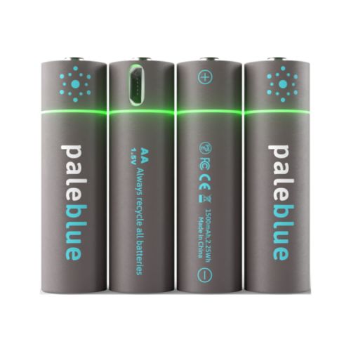  Pale Blue Earth Pale Blue Smart Lithium Ion USB Rechargeable AA Batteries PB-AA