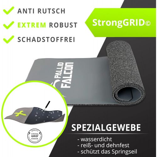  [아마존베스트]Pallid Falcon Exercise Mat - Impact Advanced Workout System - Underlay for Jumping Rope and Fitness Mat - Abrasion-Resistant, Non-Slip, Washable, Non-Toxic - Made in Germany [180