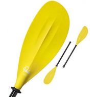 Palm Kayak oder Kayaking - Drift Pro 2-Piece Paddle 225CM Yellow - Schaft - Glasfaser, Durchmesser 30mm