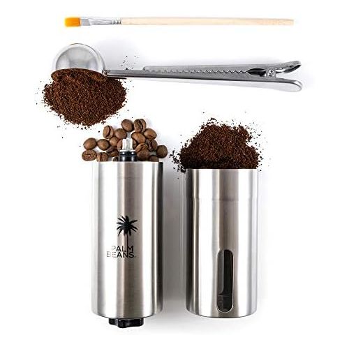  [아마존베스트]Palm Beans Hand Coffee Grinder with Ceramic Cone Grinder Manual Espresso Coffee Grinder - Manual Grinding