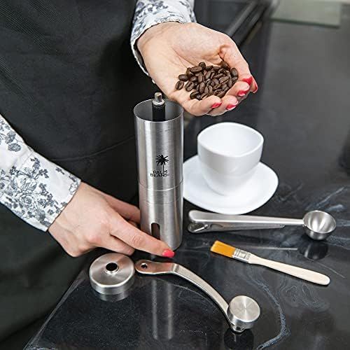  [아마존베스트]Palm Beans Hand Coffee Grinder with Ceramic Cone Grinder Manual Espresso Coffee Grinder - Manual Grinding