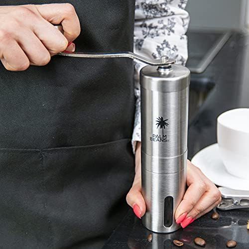  [아마존베스트]Palm Beans Hand Coffee Grinder with Ceramic Cone Grinder Manual Espresso Coffee Grinder - Manual Grinding