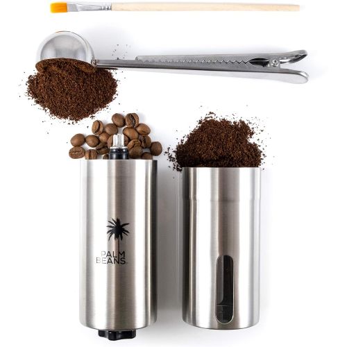  [아마존베스트]Palm Beans Hand Coffee Grinder with Ceramic Cone Grinder Manual Espresso Coffee Grinder - Manual Grinding