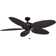[아마존베스트]Honeywell Ceiling Fans Honeywell Duvall 52-Inch Tropical Ceiling Fan with Five Wet Rated Wicker Blades, Indoor/Outdoor Rated, Bronze