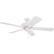 Palm Coast Fans Honeywell Belmar 52-Inch Outdoor Ceiling Fan, Five Damp Rated Fan Blades, Exterior, White