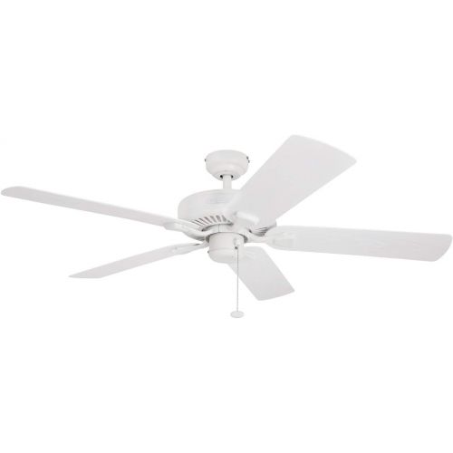  Palm Coast Fans Honeywell Belmar 52-Inch Outdoor Ceiling Fan, Five Damp Rated Fan Blades, Exterior, White