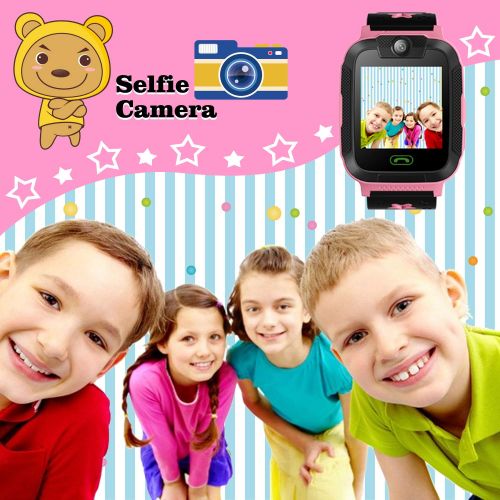  PalmTalkHome 3G Kids Smart Watch Phone for Boys Girls - GPS/Wi-Fi/LBS Locator Pedometer Fitness Smartwatch Tracker with Touch Camera 2 Way Call SOS Voice Chat Games Alarm Clock Wrist Watch Chil